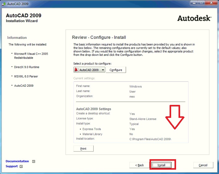 autocad 2009 software